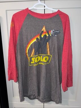 Star Wars Red Tee with Yellow 'Star Wars' Logo